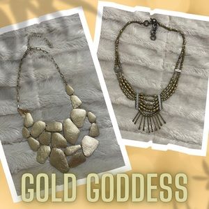 Gold Goddess Necklace Bundle